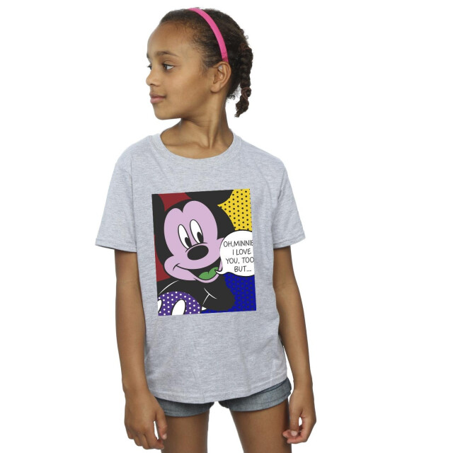 Li-cense Disney meisjes mickey mouse oh minnie pop art katoenen t-shirt UTBI30513_sportsgrey large