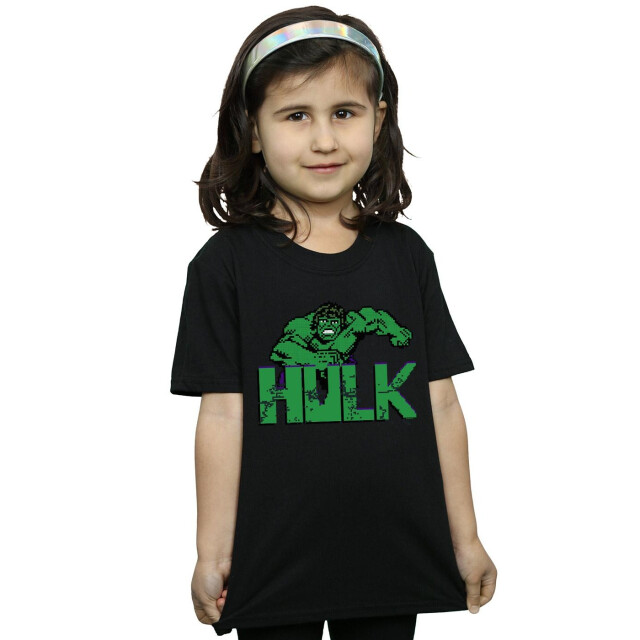 Li-cense Marvel meisjes hulk pixelated katoenen t-shirt UTBI31557_black large