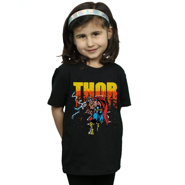 Li-cense Marvel meisjes thor pixelated katoenen t-shirt UTBI31575_black large