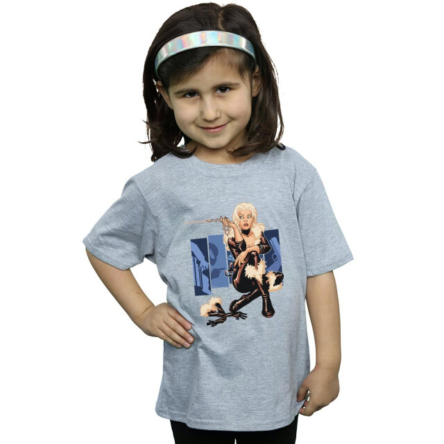 Li-cense Marvel meisjes zwart kat omslag katoen t-shirt UTBI31199_sportsgrey large