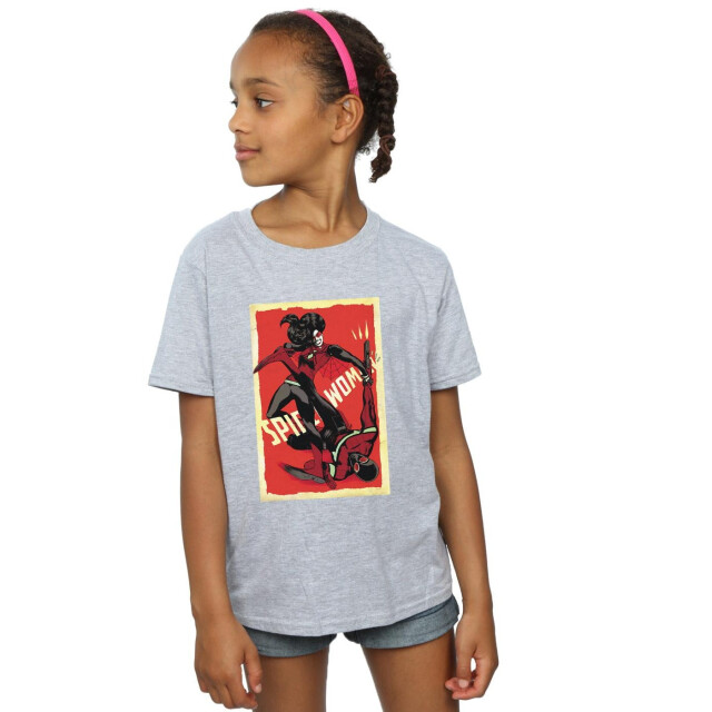 Li-cense Marvel meisjes spider-woman fight katoen t-shirt UTBI31238_sportsgrey large