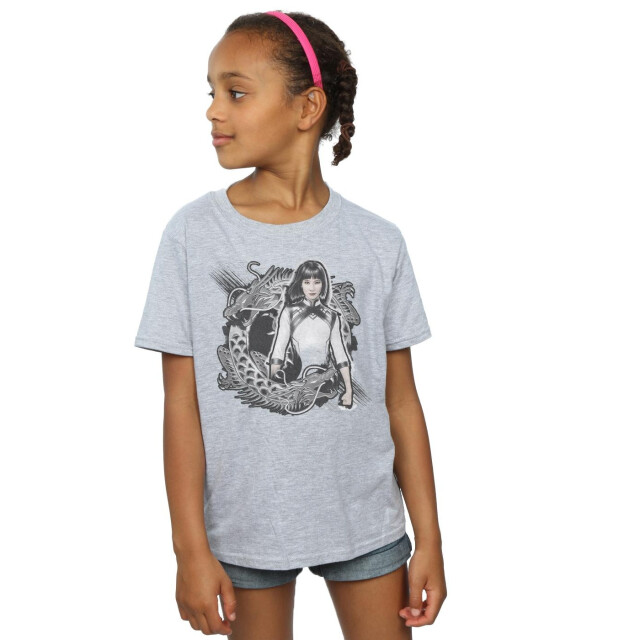 Li-cense Marvel meisjes shang-chi en de legende van de tien ringen xialing draak katoenen t-shirt UTBI30970_sportsgrey large