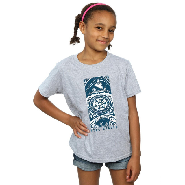 Li-cense Disney meisjes moana sterrenlezer katoenen t-shirt UTBI30830_sportsgrey large