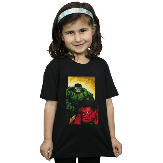 Li-cense Marvel meisjes rode hulk vs groene hulk katoenen t-shirt UTBI31339_black large