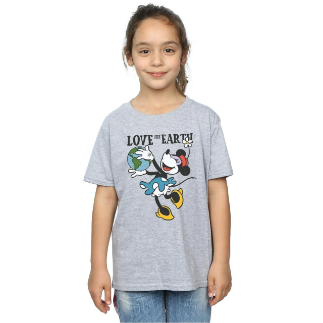 Li-cense Disney meisjes mickey mouse love the earth katoenen t-shirt UTBI28793_sportsgrey large
