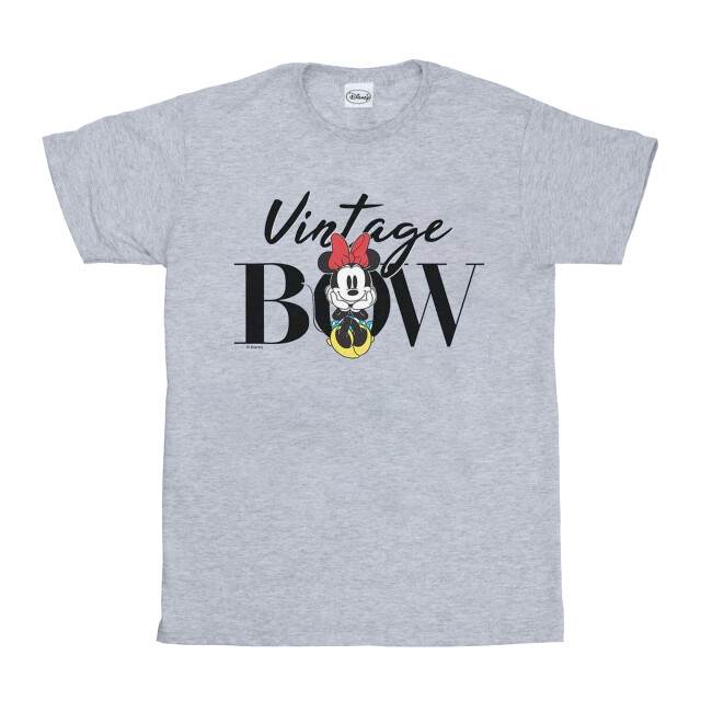 Li-cense Disney meisjes minnie mouse vintage strik katoenen t-shirt UTBI28898_sportsgrey large