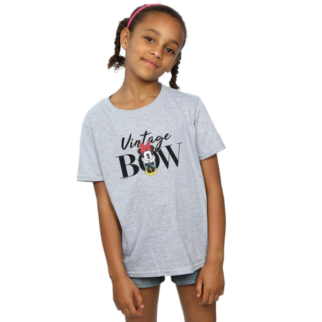 Li-cense Disney meisjes minnie mouse vintage strik katoenen t-shirt UTBI28898_sportsgrey large