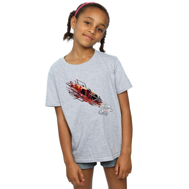 Li-cense Marvel meisjes iron man shooting burst katoenen t-shirt UTBI2928_sportsgrey large