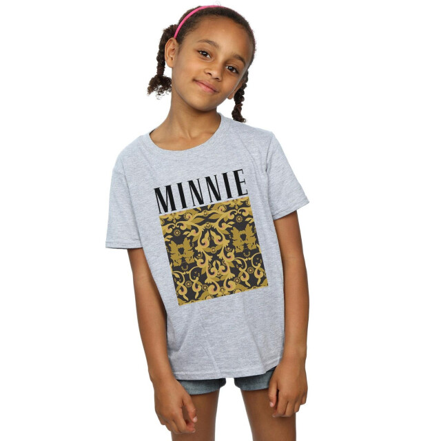 Li-cense Disney meisjes minnie mouse barok patroon katoenen t-shirt UTBI28758_sportsgrey large