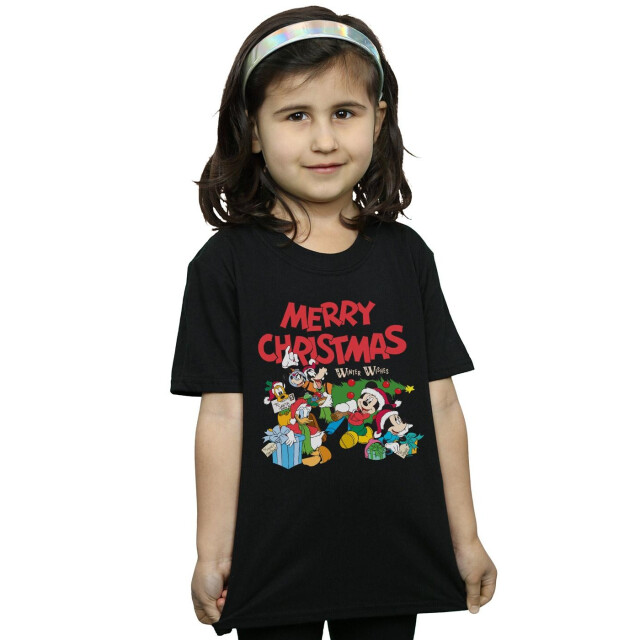Li-cense Disney meisjes mickey and friends winter wishes t-shirt in katoen UTBI29206_black large