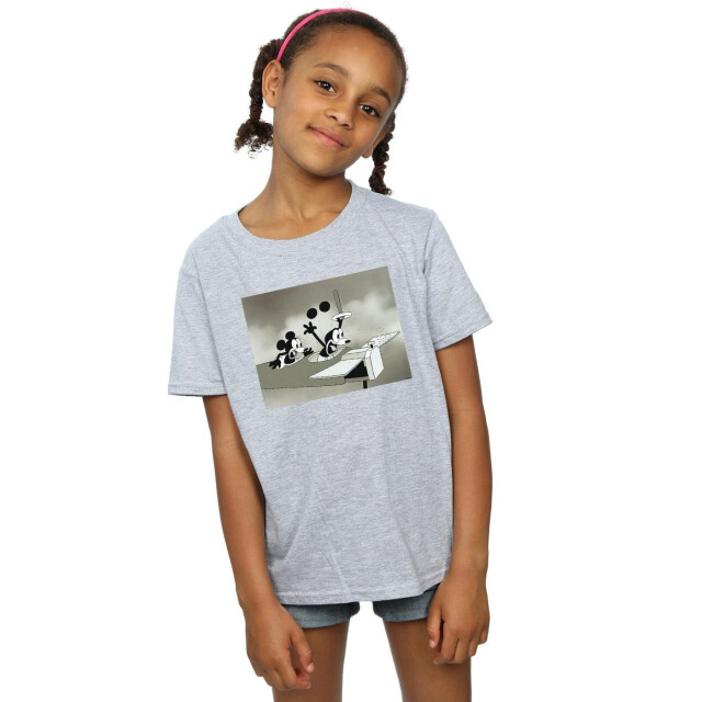 Li-cense Disney meisjes mickey mouse gekke piloot katoenen t-shirt UTBI28669_sportsgrey large