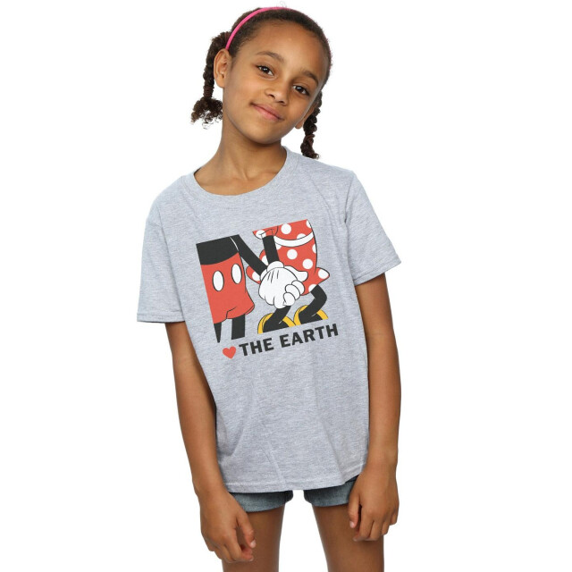 Li-cense Disney meisjes mickey mouse hart de aarde katoenen t-shirt UTBI28775_sportsgrey large