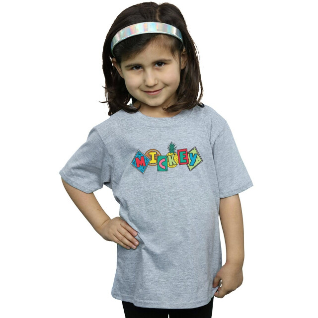 Li-cense Disney meisjes mickey mouse fruit blokken katoenen t-shirt UTBI28845_sportsgrey large