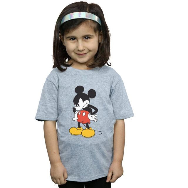 Li-cense Disney meisjes mickey mouse boze blik naar beneden katoenen t-shirt UTBI28714_sportsgrey large