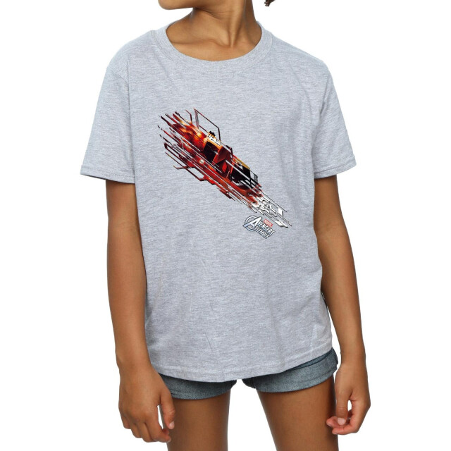 Li-cense Marvel meisjes iron man shooting burst katoenen t-shirt UTBI2928_sportsgrey large