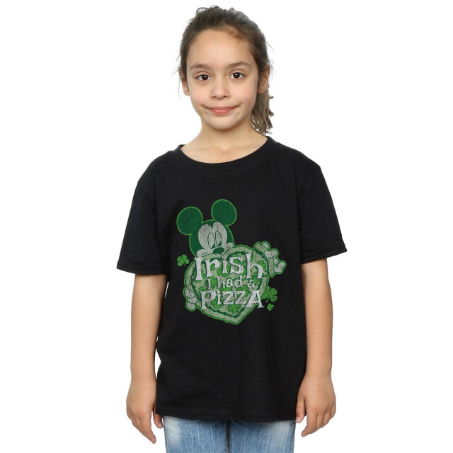 Li-cense Disney meisjes mickey mouse shamrock pizza katoenen t-shirt UTBI29100_black large