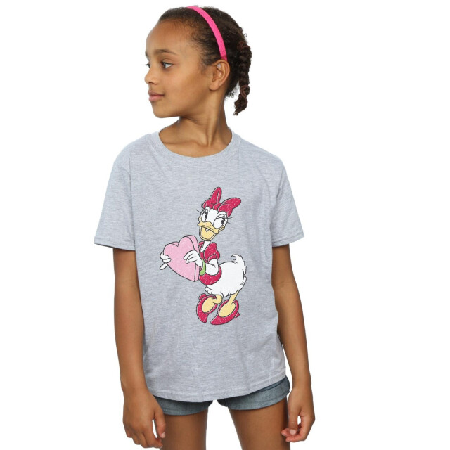Li-cense Disney meisjes daisy duck liefdeshart katoenen t-shirt UTBI28935_sportsgrey large