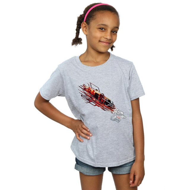 Li-cense Marvel meisjes avengers iron man shooting burst katoenen t-shirt UTBI2750_sportsgrey large