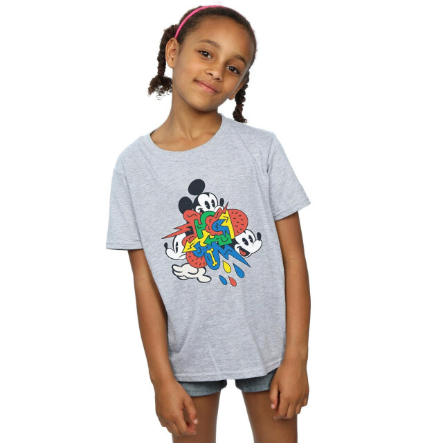 Li-cense Disney meisjes mickey mouse vintage pijlen katoenen t-shirt UTBI28827_sportsgrey large