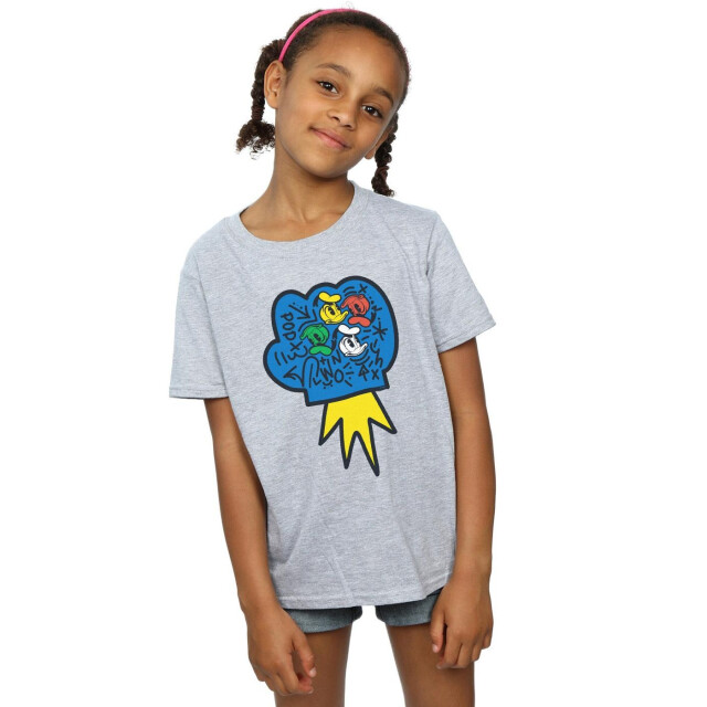 Li-cense Disney meisjes donald duck pop fist katoenen t-shirt UTBI28846_sportsgrey large