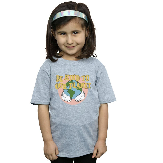 Li-cense Disney meisjes mickey mouse be kind to our planet katoenen t-shirt UTBI28759_sportsgrey large