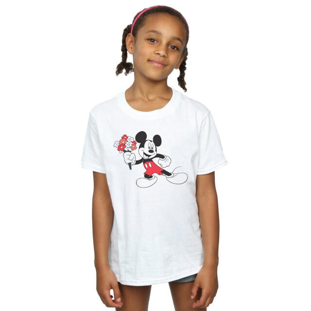 Li-cense Disney meisjes mickey mouse bloemen katoenen t-shirt UTBI29098_white large
