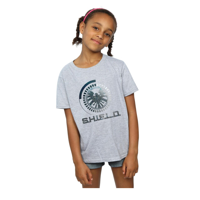 Li-cense Marvel meisjes avengers shield logo katoenen t-shirt UTBI2697_sportsgrey large