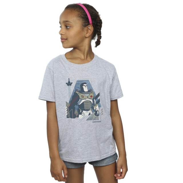 Li-cense Disney meisjes lightyear kijk naar de sterren katoenen t-shirt UTBI25983_sportsgrey large