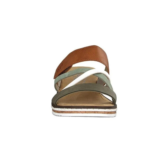 Rieker Sandaal v3652-91 olive/offwhite/mint/cayenne V3652-91 large