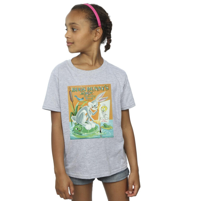 Li-cense Looney tunes meisjes bugs bunny kleurboek katoenen t-shirt UTBI25377_sportsgrey large