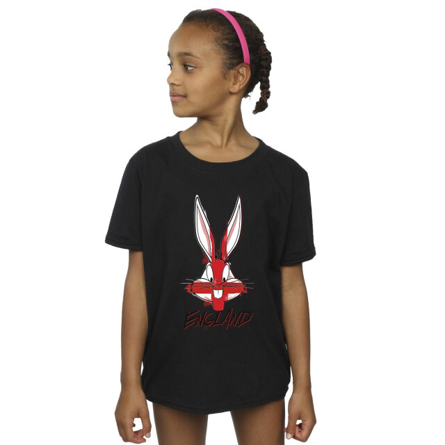 Li-cense Looney tunes meisjes bugs england gezicht katoenen t-shirt UTBI25463_black large