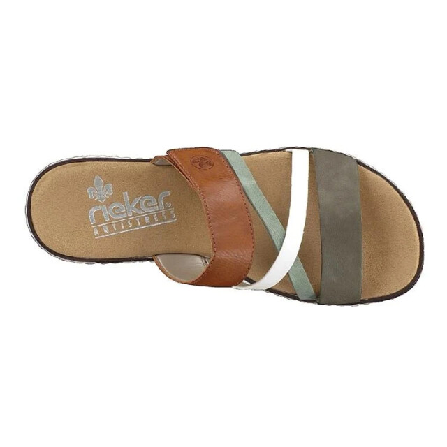 Rieker Sandaal v3652-91 olive/offwhite/mint/cayenne V3652-91 large