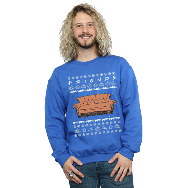 Li-cense Friends heren fair isle couch sweatshirt UTBI24027_royalblue large