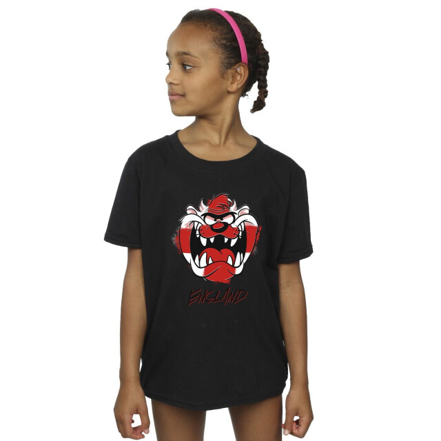 Li-cense Looney tunes meisjes taz engeland gezicht katoenen t-shirt UTBI25545_black large