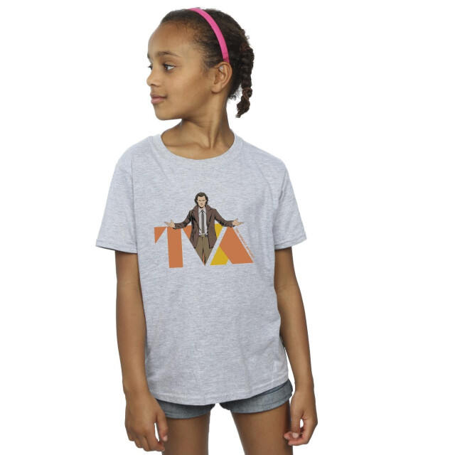 Li-cense Marvel meisjes loki tva pose katoenen t-shirt UTBI23733_sportsgrey large