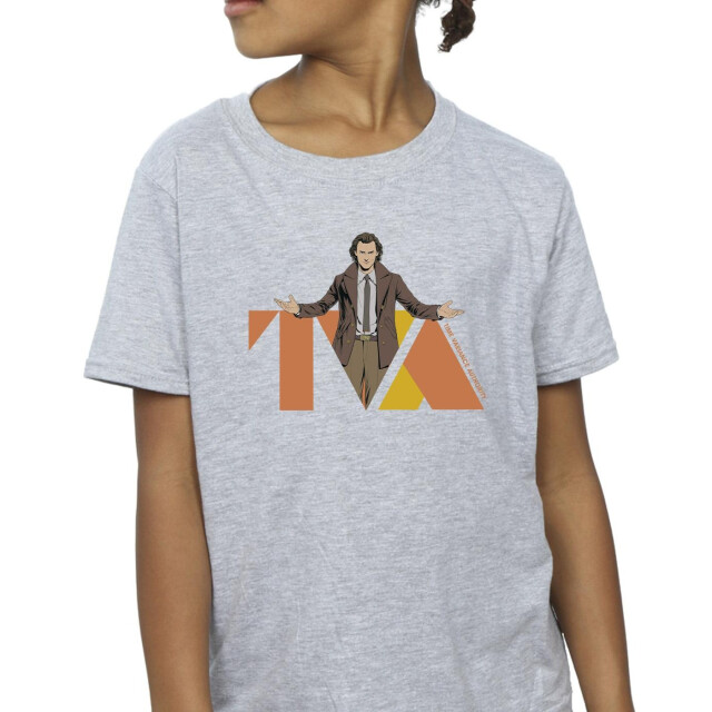 Li-cense Marvel meisjes loki tva pose katoenen t-shirt UTBI23733_sportsgrey large
