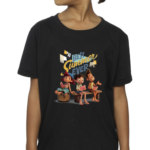 Li-cense Disney meisjes luca best summer ever katoenen t-shirt UTBI23668_black large