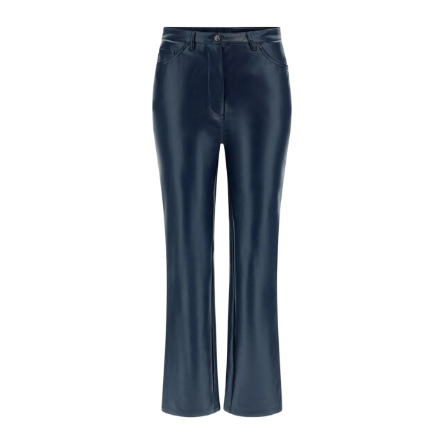 Guess Donker leerlook broek Guess Donkerblauw Leerlook Broek large