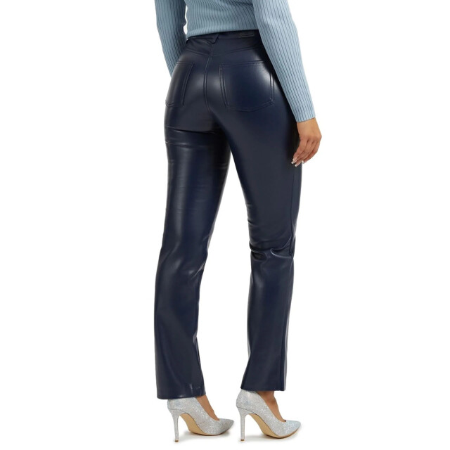 Guess Donker leerlook broek Guess Donkerblauw Leerlook Broek large