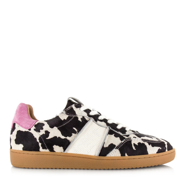 DWRS Label Dwrs poona cow hair on off white/pink lage sneakers dames B11456-37 3111 large