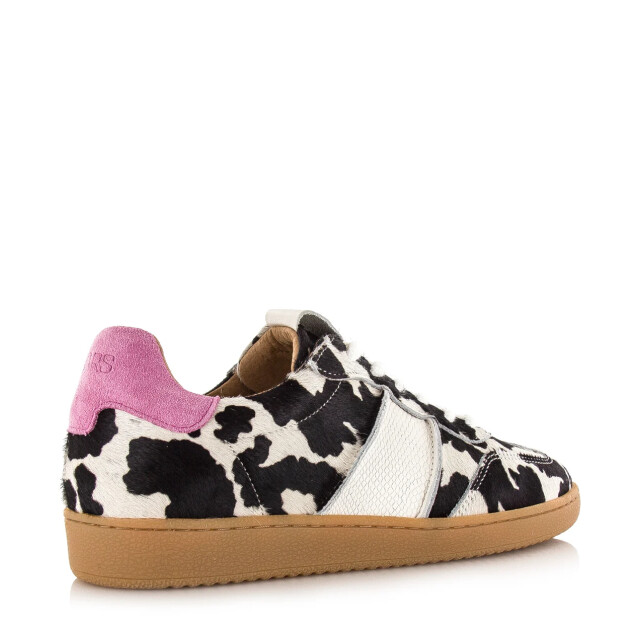 DWRS Label Dwrs poona cow hair on off white/pink lage sneakers dames B11456-37 3111 large
