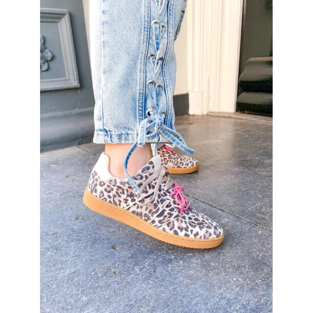 DWRS Label Dwrs poona panterprint sneakers lage sneakers dames B11456-33  8358 large