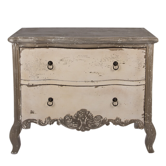 Clayre & Eef Dressoir 95x40x82 cm beige hout 3181485 large