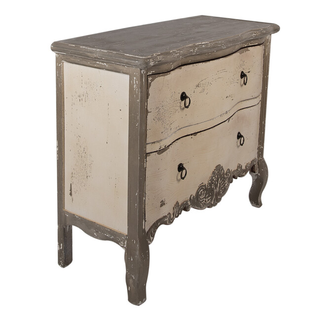 Clayre & Eef Dressoir 95x40x82 cm beige hout 3181485 large