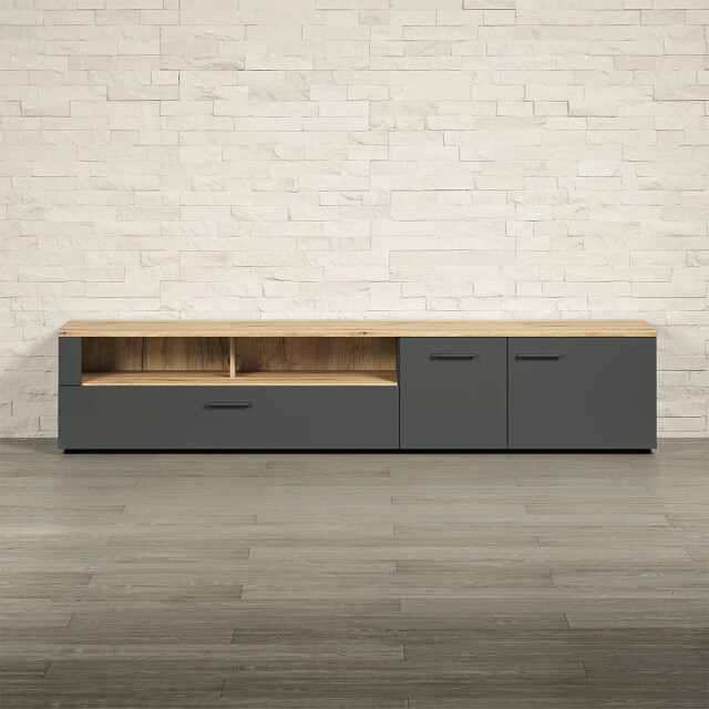 CaliCosy Tv-meubel 2 deuren, 2 vakken en 1 neerklapbaar paneel l210 cm esteban 2930381 large