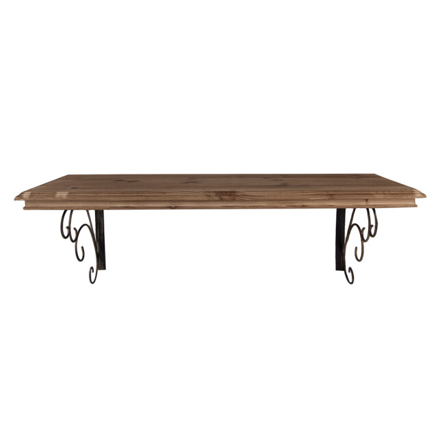 Clayre & Eef Wandplank 105x35x35 cm hout metaal 3181488 large
