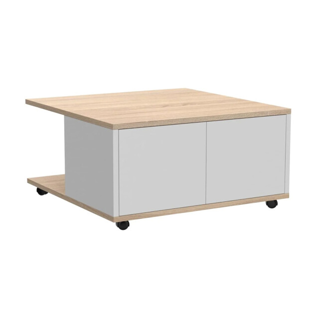 CaliCosy Salontafel op wielen 2 laden 2 vakken l70 cm twin 2936985 large