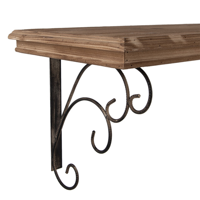 Clayre & Eef Wandplank 105x35x35 cm hout metaal 3181488 large