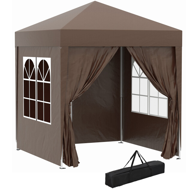 4goodz Outsunny partytent 2x2 m opvouwbaar met 4 zijwanden - 3181599 large