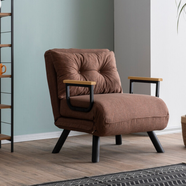 CaliCosy Slaapfauteuil in stof met metalen poten l67 cm sando 3178558 large